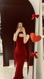 Elegant Mermaid Strapless Burgundy With Scarf Winter Long Formal Ideas Prom Evening Dress Dinner Outfits Party Gowns For Women HZ0311