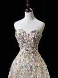 Beautiful Ball Gown Sweetheart Floral Tulle Long Prom Dresses Formal Gowns Inspo Evening Outfit HZ0311