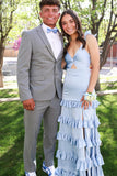 A Line Sweetheart V-Neck Blue formal dresses Bridesmaid Dresses evening gown Prom Dress HZ0311