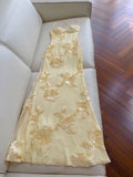 Spaghetti Straps Floral Long Prom Dresses Sheath Sexy Party Dress For Teens HZ0311