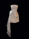 Aesthetic Short Prom Dress Floral 16th Birthday Dress Homecoming Dresses Cocktail Gown HZ0311
