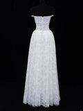 Princess Wedding Gowns Dresses Elegant Modest for Bride A Line Strapless Lace White Petite/Plus Size Bridal Gowns For Women HZ0311