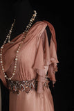 Vintage Prom Dresses 90s Formal A line One Shoulder Pink Chiffon Long Party Gowns Prom Dresses HZ0311