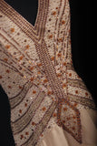 Vintage 90s Prom Dresses Women High Low Chiffon With Beaded Formal Dance Evening Party Gowns HZ0311