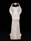 Wedding Gowns Dresses Elegant Modest for Bride Mermaid Strapless With Sleeves Cape White Petite/Plus Size Bridal Gown For Women HZ0311