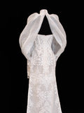 Wedding Gowns Dresses Elegant Modest for Bride Mermaid Strapless With Sleeves Cape White Petite/Plus Size Bridal Gown For Women HZ0311