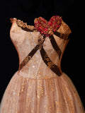 Affordable A Line 1950s Formal Sweetheart Sequins With Beads Style Impress Long Prom Dresses Party Gowns HZ0311