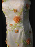 Vintage Mermaid Strapless Floral Tulle 1950s With Ruffled Flowers Layered Bodice Long Prom Dresses Inspo 18th Birthday Outfit Formal Gown HZ0311