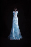 Vintage Prom Dresses 90s Formal Mermaid Sweetheart Blue Tulle Inspo For Teens Formal Dress Party Outfits Prom Gowns HZ0311