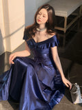 Elegant Mermaid Off The Shoulder Burgundy Long Prom Dresses 16th Nigh Party Birthday Outfits HZ0311